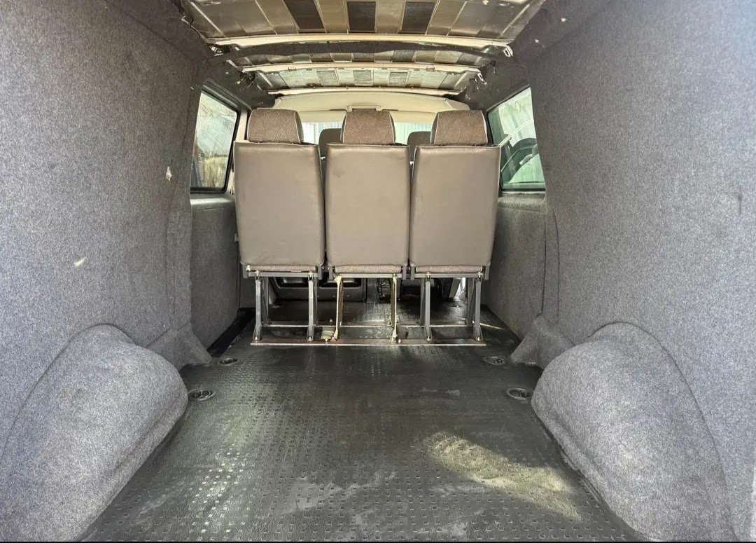 Rear load area of the T5 before camper conversion
